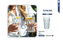 Tumbler Glass set 6pcs ( H&S - C09G )  