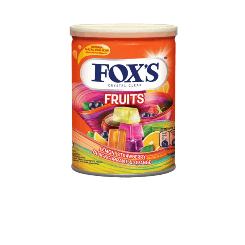 Fox's Fruits Orange Flavored Candy Tin, 170gx12p cartoon by Malaysia