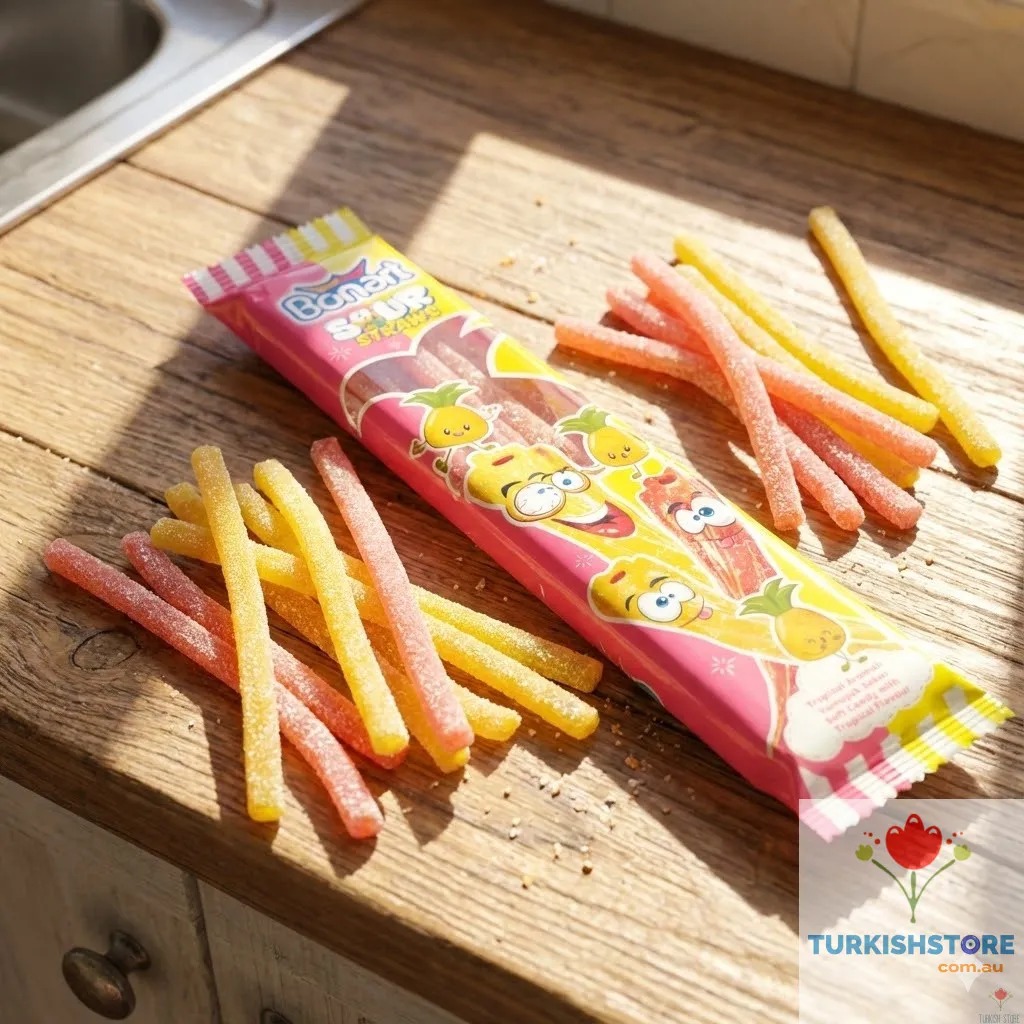 Bonat Sour Straws 30gx24p by Turkie