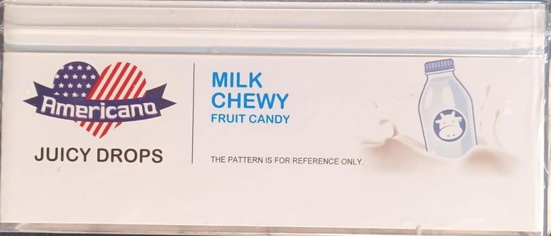 Juicy Drops. Milk Chewy.17g By PRC