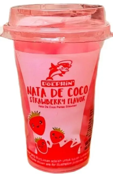 NATA DE COCO WITH STRAWBERRY DRINK- 270 mL 